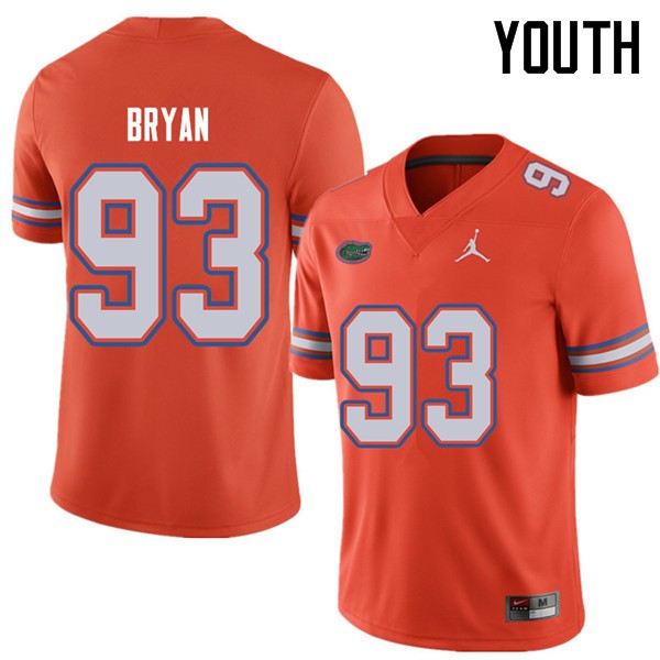 Jordan Brand Youth #93 Taven Bryan Florida Gators College Football Jerseys Orange